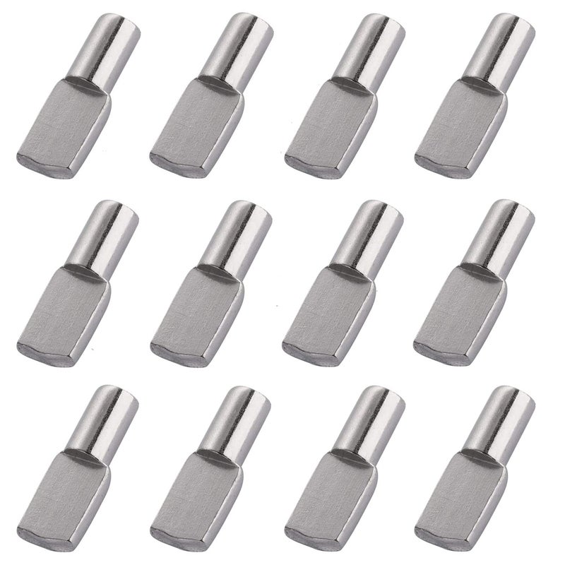 Delatanus 5mm Shelf Pegs Pins,60 Pieces Cabinet Furniture Spoon Shape Support Pegs for Shelves Nickel Plated - Image 1